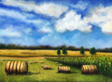 Hay Bales and Corn 120 Online Jigsaw